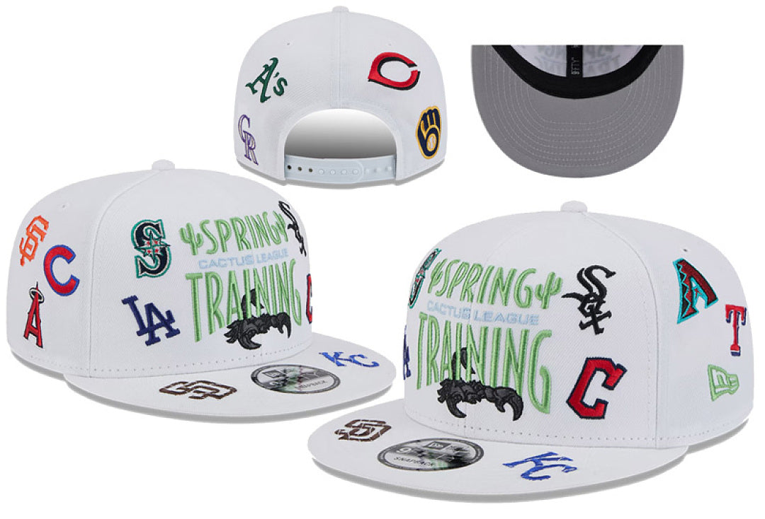 New Era Multi-Team Embroidery Flat Bill Snapback Hat Adjustable NY Street Hip Hop Baseball Cap For Men Women