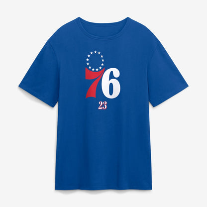LeBron James Philadelphia 76ers Fanatics In The Paint Name & Number T-Shirt - Royal
