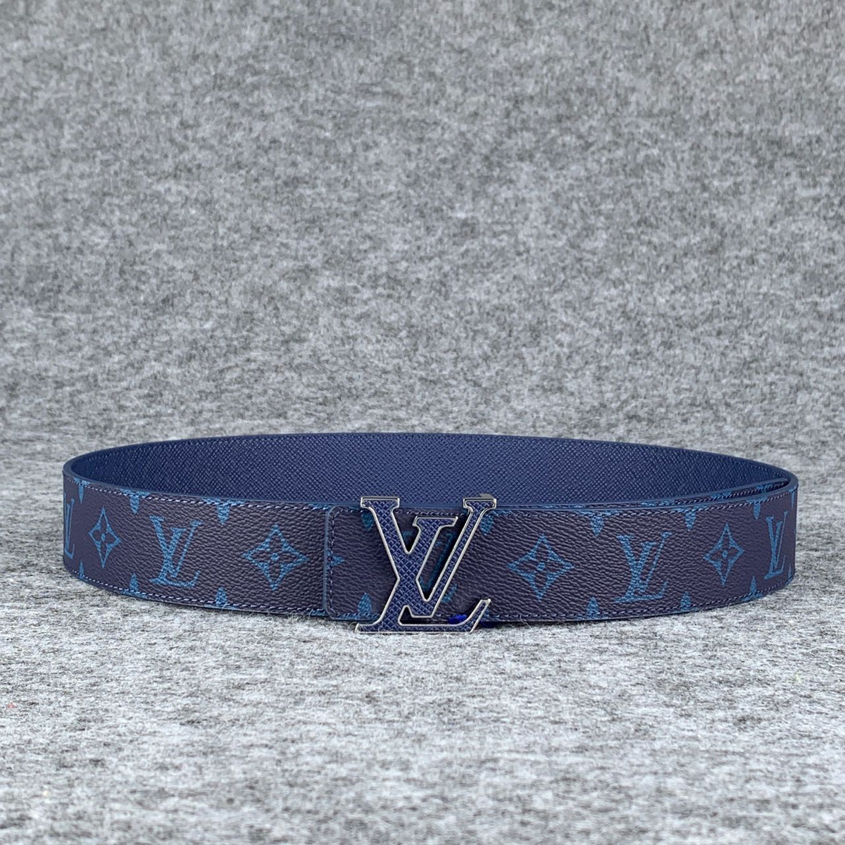 LV Initials 40mm Reversible Belt 'Blue'