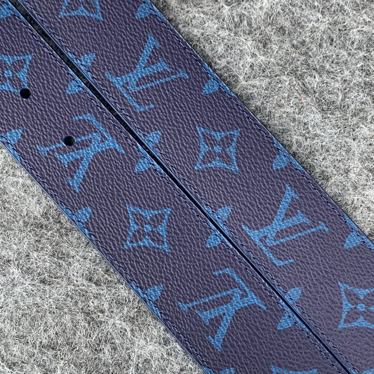 LV Initials 40mm Reversible Belt 'Blue'