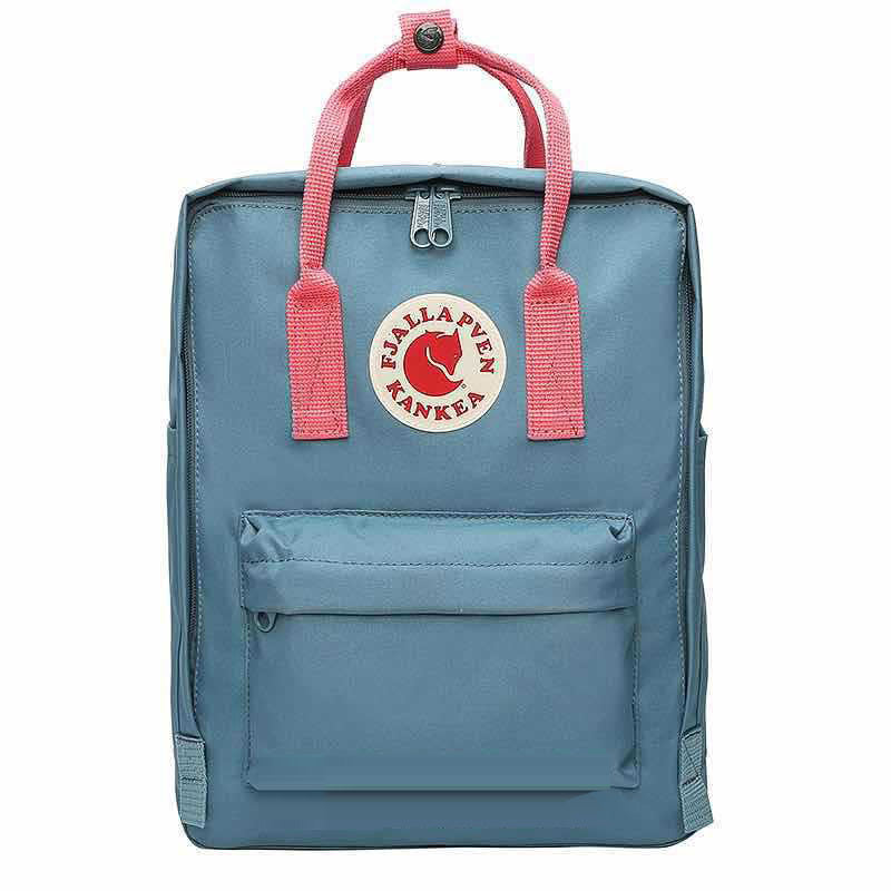 Fjallraven Kanken Mini Gray Blue with Peach Stripe