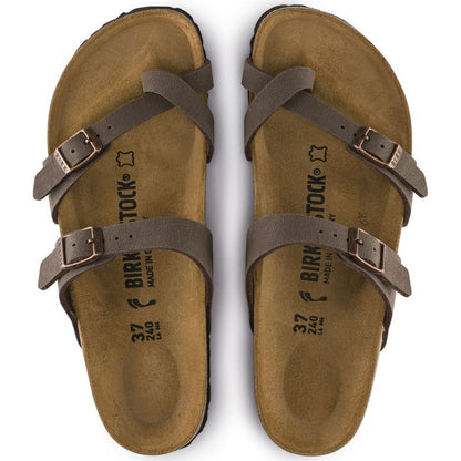 Birkenstock Women's Mayari Birko-Flor Nubuck in Mocha Sandals