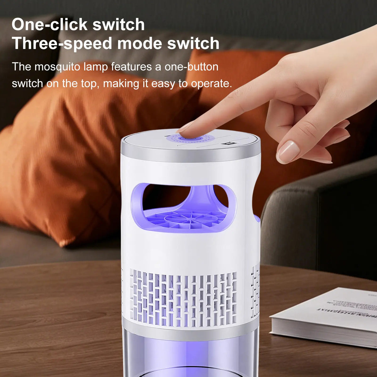 Gainstarx Indoor Flying Insect Trap with UV Light and Suction Fan, Plug-In Bug Catcher for Home, Kitchen, Bedroom and Office