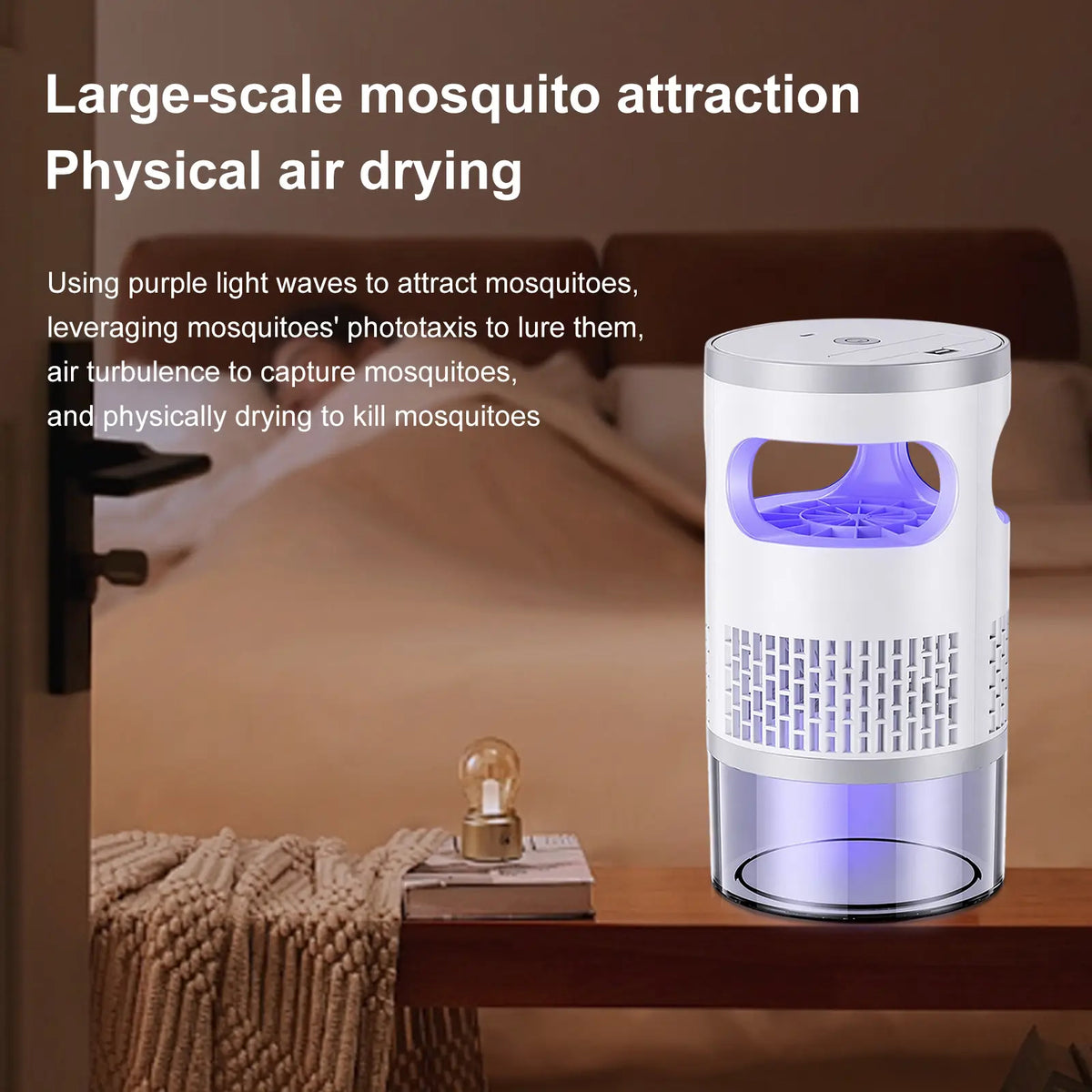 Gainstarx Indoor Flying Insect Trap with UV Light and Suction Fan, Plug-In Bug Catcher for Home, Kitchen, Bedroom and Office