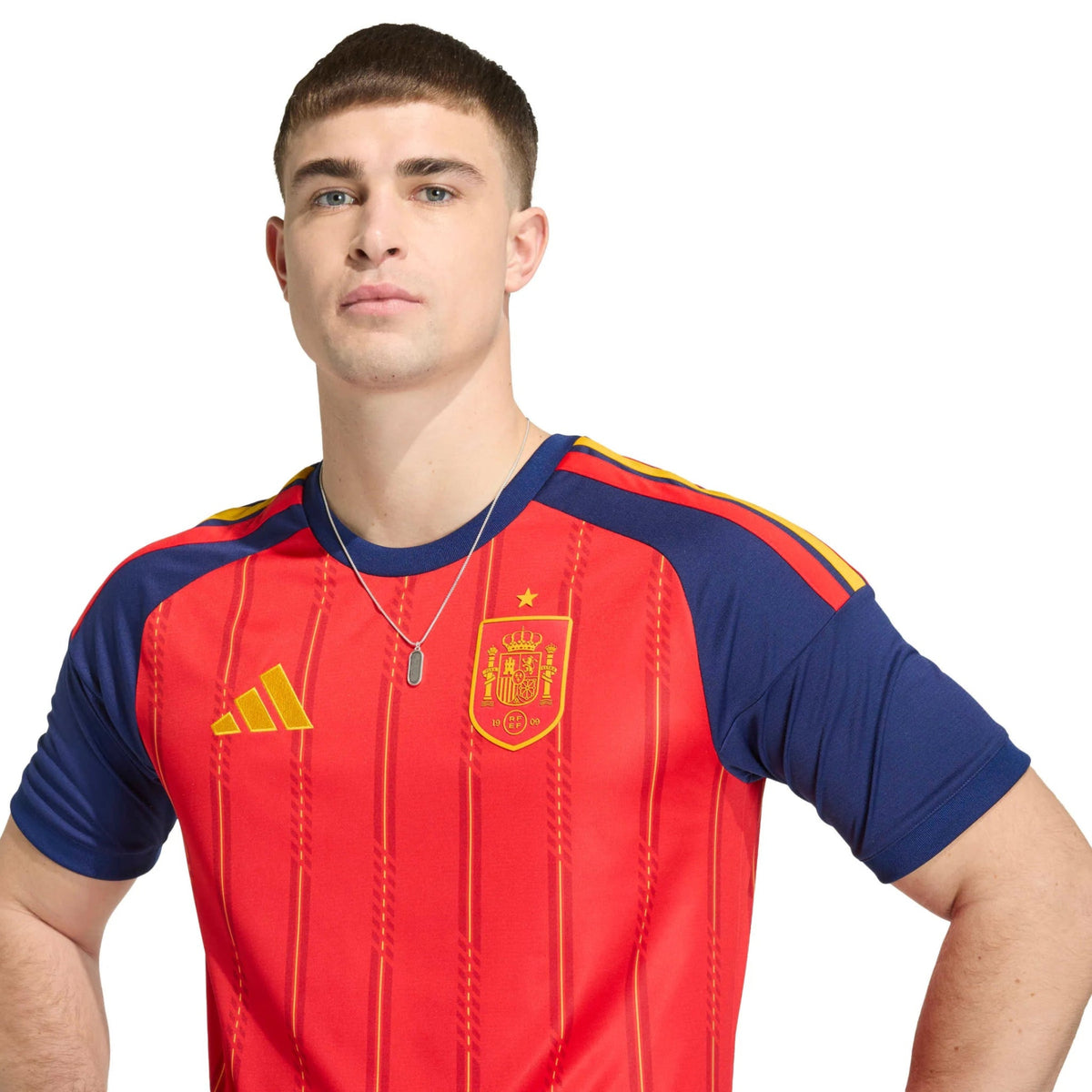 adidas 2026 Spain Men's Stadium Home Soccer Jersey