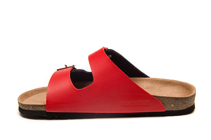Birkenstock Arizona Navy Blue & Red Two-Tone