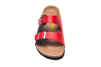 Birkenstock Arizona Navy Blue & Red Two-Tone