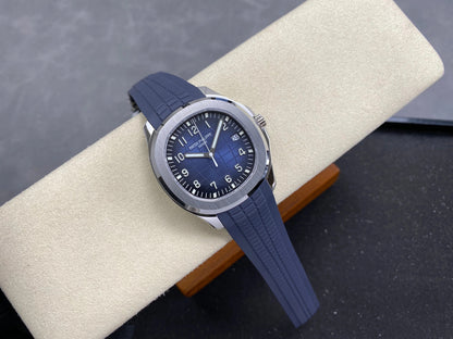 Patek Philippe Aquanaut 42mm Blue Dial Blue Rubber Strap