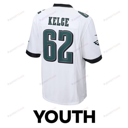 Jason Kelce 62 Philadelphia Eagles Legacy Game YOUTH Jersey - White