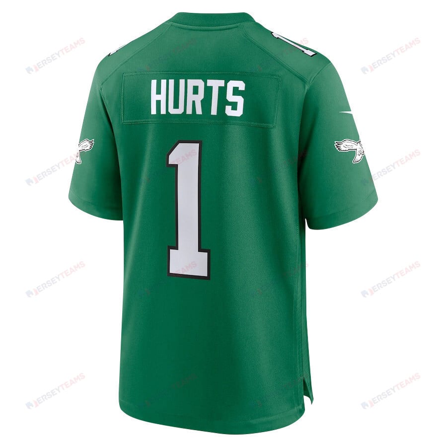 Jalen Hurts 1 Philadelphia Eagles Go Directly To Jalen Game Men Jersey - Kelly Green