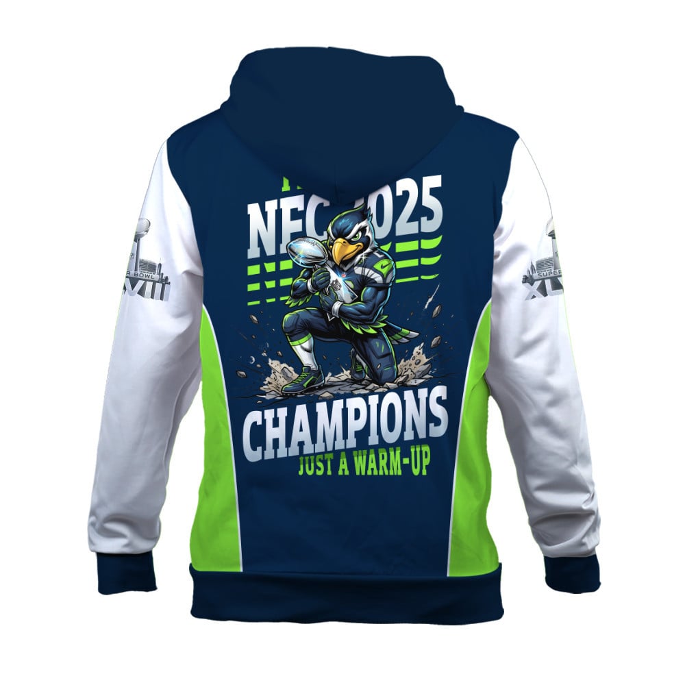 Seattle Seahawks The Pinnacle Of Sports Mascot Art Hoodie
