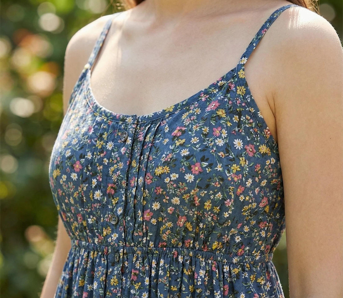 Summer Floral Print Cotton Spaghetti Strap Slip Dress Gift For Her – 15 Styles Available