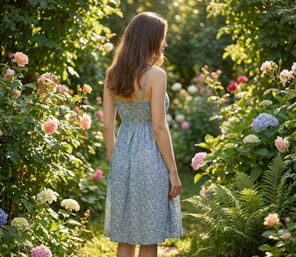Summer Floral Print Cotton Spaghetti Strap Slip Dress Gift For Her – 15 Styles Available