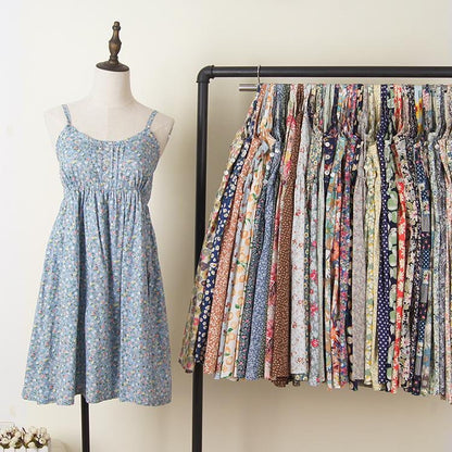 Summer Floral Print Cotton Spaghetti Strap Slip Dress Gift For Her – 15 Styles Available