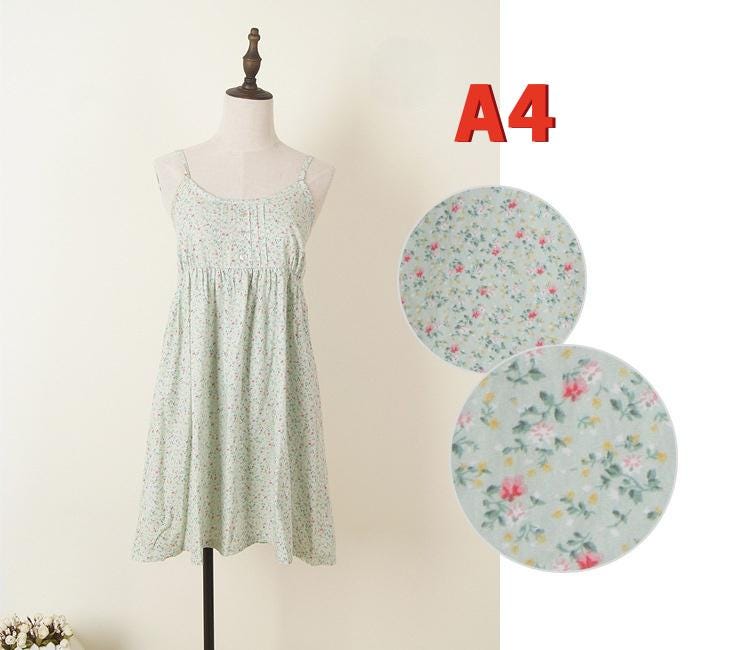 Summer Floral Print Cotton Spaghetti Strap Slip Dress Gift For Her – 15 Styles Available