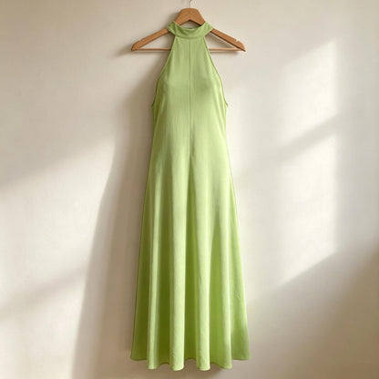 2026 Women'S Summer New V-Neck Sleeveless Solid Color Long Dress Loose Beach Vacation Dress with Pockets
