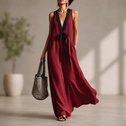 Handmade Women Maxi Dress Elegant Sleeveless Gown Casual Formal Event Summer Wear
