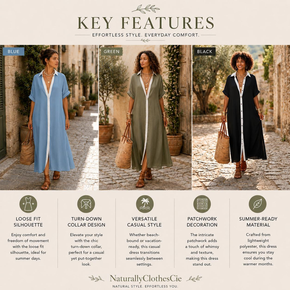 Women Button Shirt Dress, Summer Maxi Dress, Loose Beach Dress, Casual Vacation Dress, Short Sleeve Resort Dress, Oversized Boho Cover Up