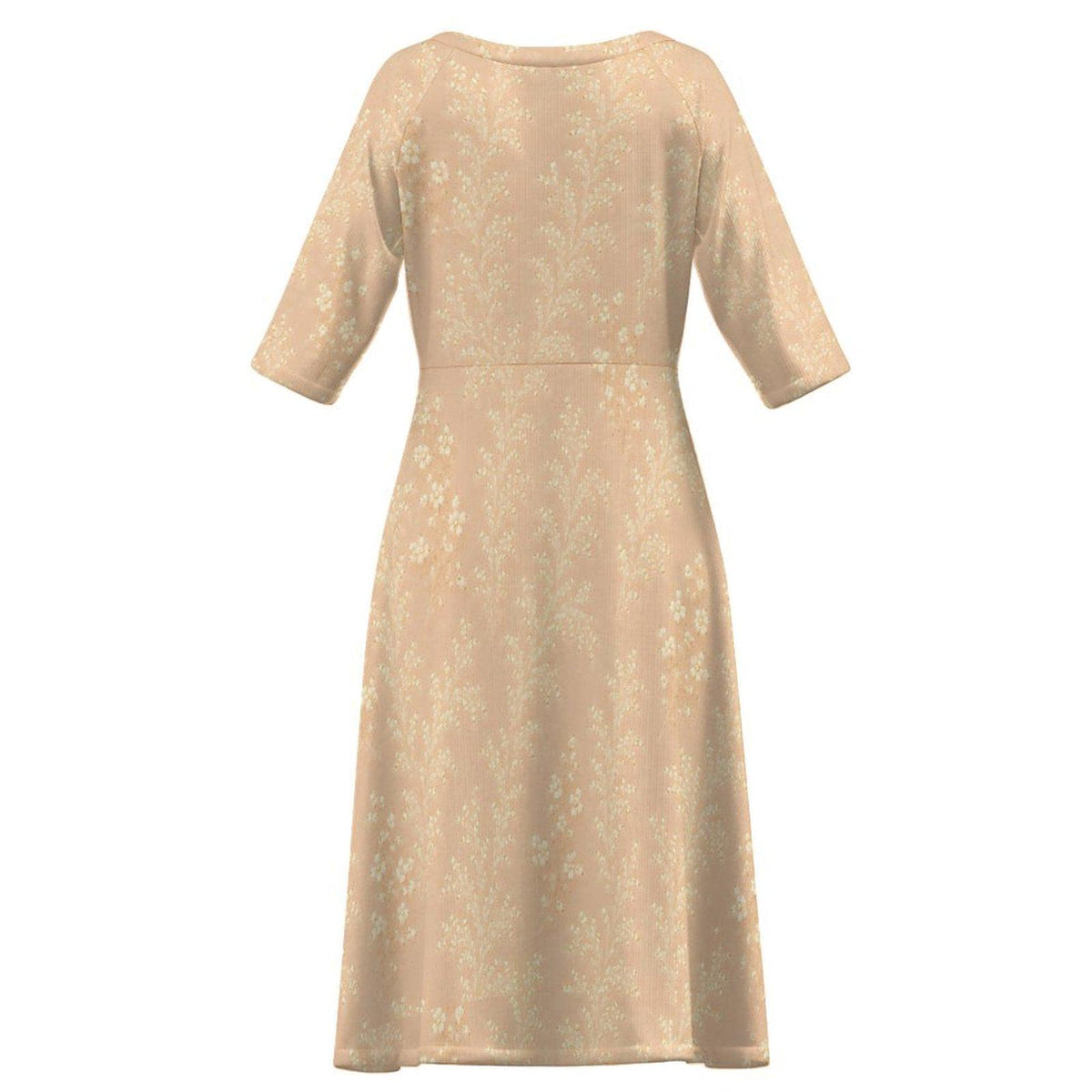 Elegant Floral Midi Dress for Women | Wedding Guest Dress | Kentucky Derby Tea Party Modest Spring