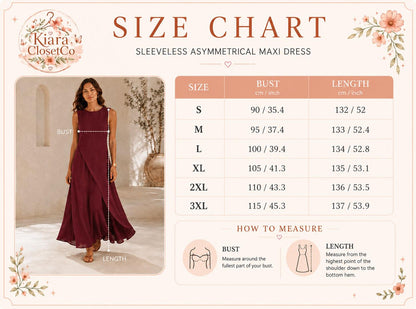Sleeveless Asymmetrical Maxi Dress