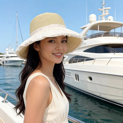 Chanel Bow-tie Beige Cream Bucket Hat 269014