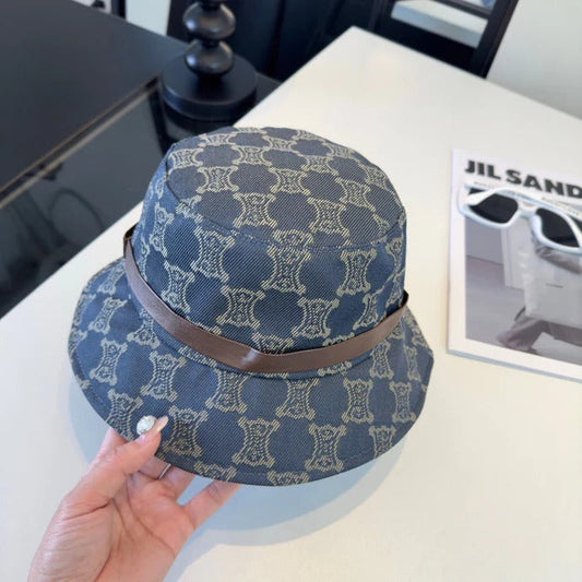Celine Bucket Hat Blue Cotton 262199