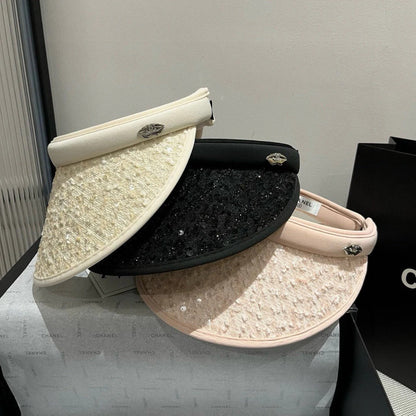 CC SUN HAT MODEL IVORY WITH SEQUINS 673927
